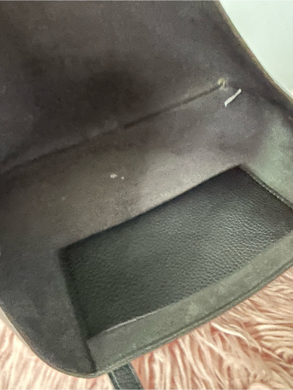 Vince Camuto Classic Black Tote Bag with Gray Center Stripe - Picture 7 of 7